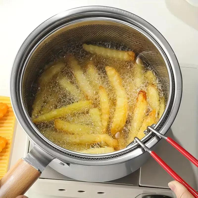🍳 Multifunctionele frituurpan van 304 roestvrij staal