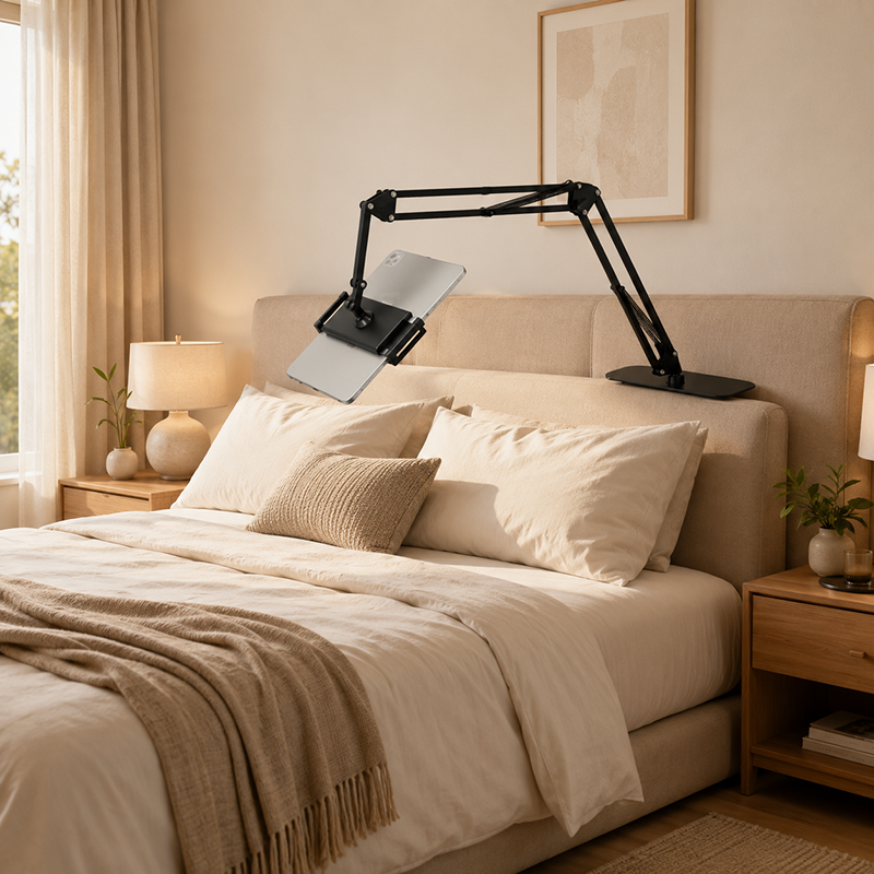 🛏️Houder voor mobiele telefoons en tablets op bed — Zeg vaarwel tegen nekpijn, geniet van comfort en vrijheid