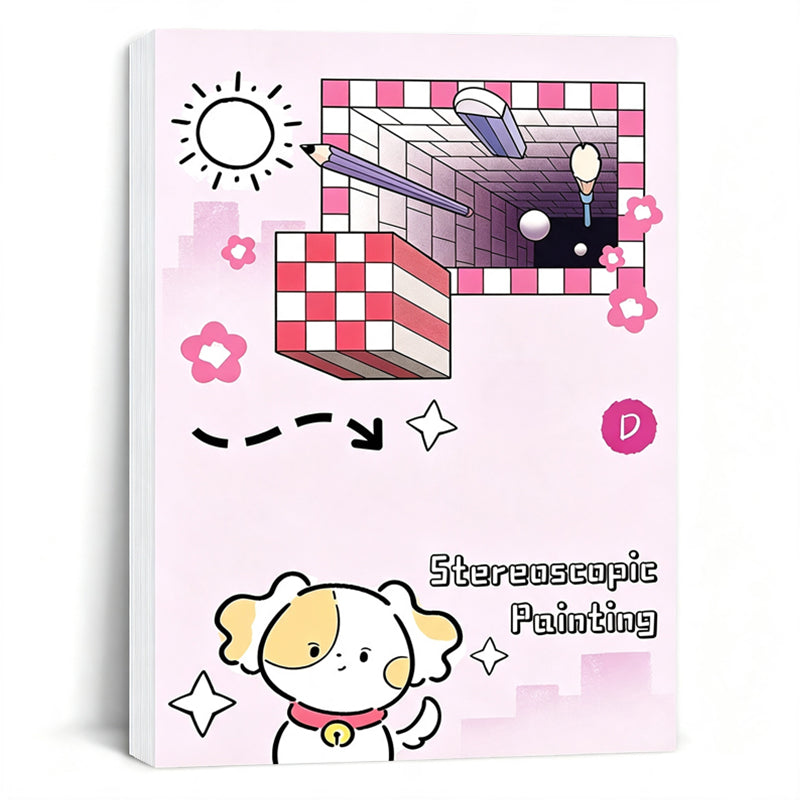 🎨✨ 50% KORTING! Nooit meer platte, saaie tekeningen! Dit 3D stereoscopische tekenboek met 64 sjablonen laat kindertekeningen van het papier springen – inclusief kleur- en knipactiviteiten!