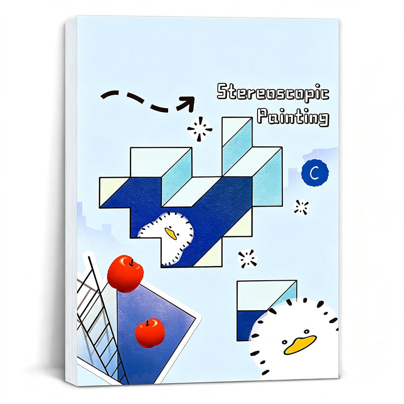 🎨✨ 50% KORTING! Nooit meer platte, saaie tekeningen! Dit 3D stereoscopische tekenboek met 64 sjablonen laat kindertekeningen van het papier springen – inclusief kleur- en knipactiviteiten!