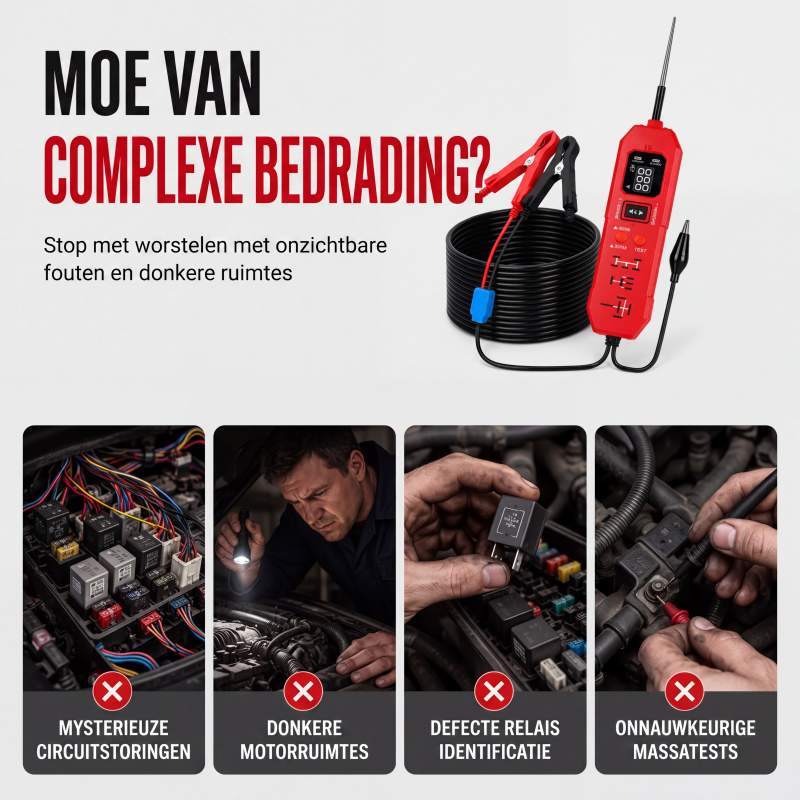 🔌 2-in-1 Tester voor autostroomcircuits en relais – met digitaal display ✨