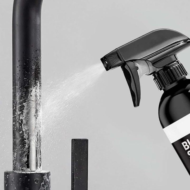 🚿  Kalkreiniger Spray voor Zwarte Wastafels & Kranen, Verwijdert Hardnekkige Watervlekken, Badkamerreiniger Zonder Schrobben voor Kranen, Wastafels & Doucheoppervlakken