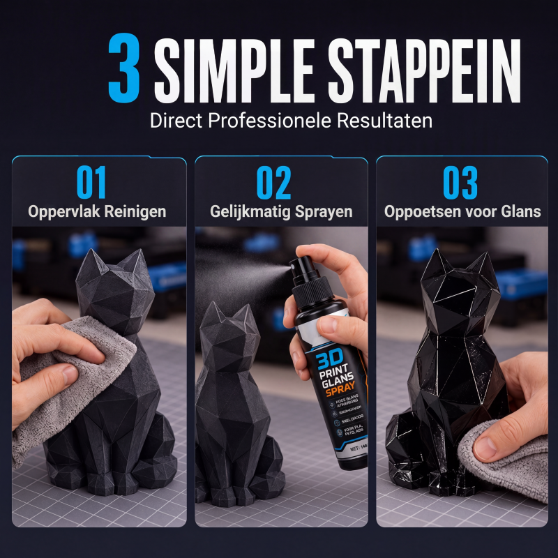 3D-printer modelglansspray, sneldrogende laaglijnenverminderaar voor PLA, PETG en ABS