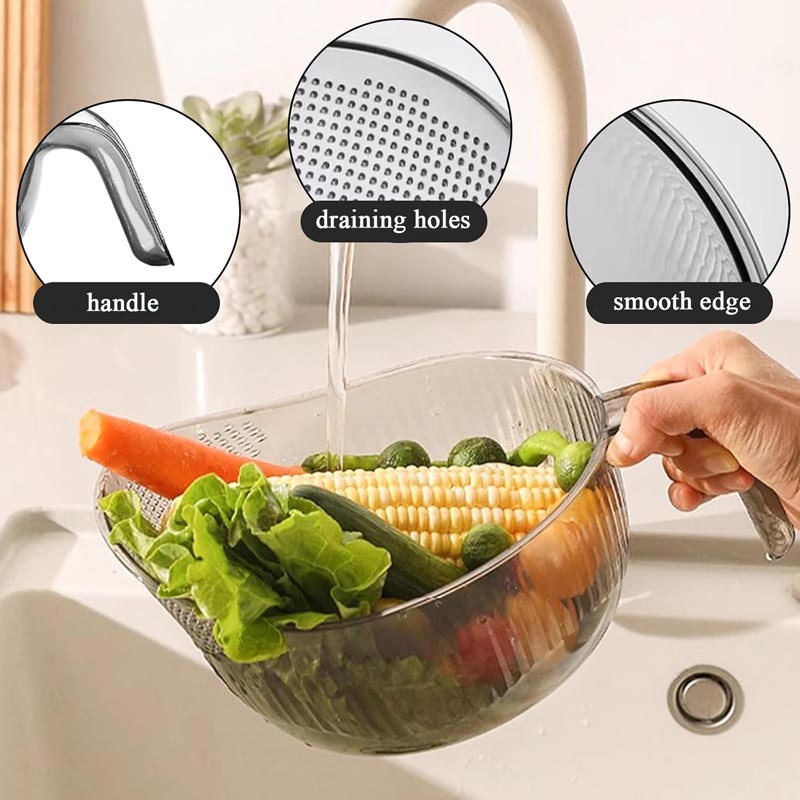 🌮 Rijstwasbak – dubbele functie, fijnmazig & ergonomische handgreep.✅