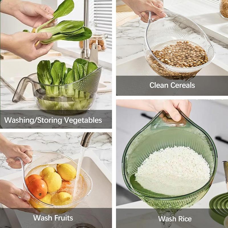 🌮 Rijstwasbak – dubbele functie, fijnmazig & ergonomische handgreep.✅