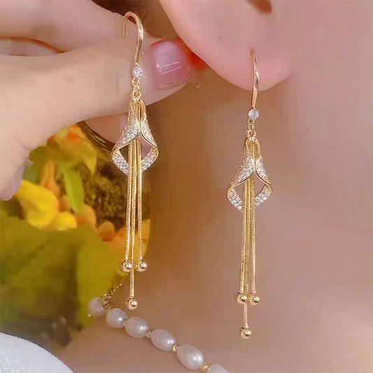 ✨Elegante Geometrische Kwastjes Haakoorringen