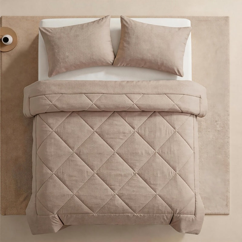 🔥🛏️ 50% KORTING! Van zweterige nachten naar droomcomfort – dit 3-delige gewatteerde dekbedset met 2 kussenslopen blijft luchtig, zacht en warm, seizoen na seizoen!