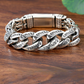 💿 FLASH SALE: 50% KORTING! 🕉️ Retro Mantra Armband voor Heren – Zes Gegraveerde Lettergrepen & Vintage Zilveren Afwerking – Spirituele Stijl ✨