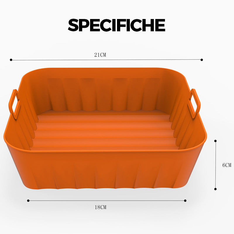 🍟✨Herbruikbare siliconenpan voor de heteluchtfriteuse