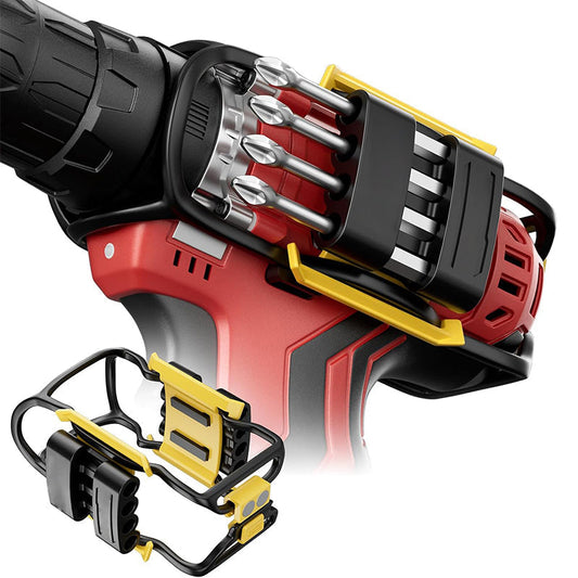 🔧 Universele bithouder voor accuboormachines – Antislipbevestiging & 8/16 vakjes voor efficiënt werken op hoogte ✨