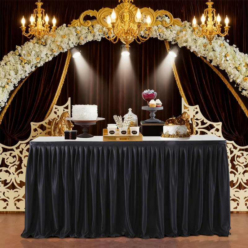 💥 Geplooide tafelrok voor evenementen – Elegante en eenvoudige tafeldecoratie ✨