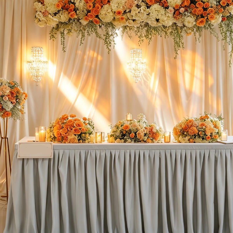 💥 Geplooide tafelrok voor evenementen – Elegante en eenvoudige tafeldecoratie ✨
