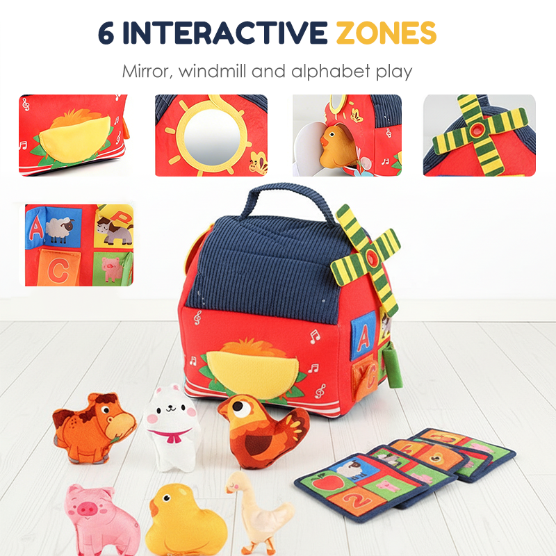 🧸 FLASH SALE: 50% KORTING! Interactieve Pluche Boerderij – 6 Speelzones & Dierenhandpoppen voor Spelend Leren 🚜✨