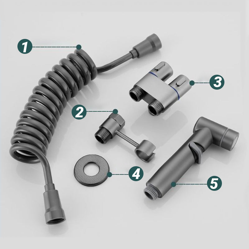 🚿🚽 Dubbele bedieningsklep & bidet – Complete & eenvoudig te installeren set ✨