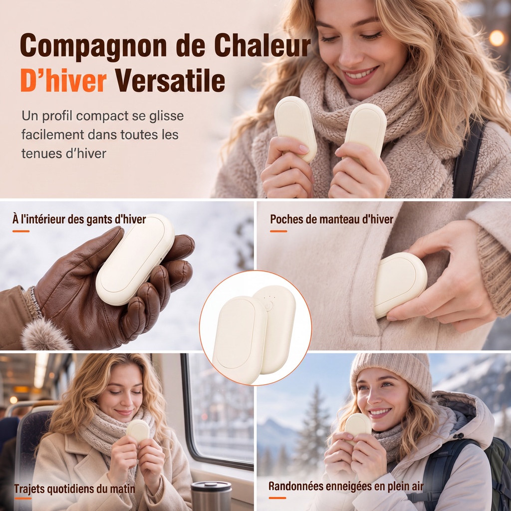 ⏳🔥TIJDELIJKE AANBIEDING −50%!⏰ 2-in-1 magnetisch splitsbare oplaadbare handwarmer, mini draagbare elektrische USB-handwarmer