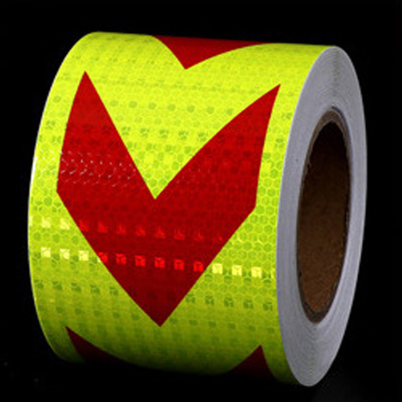 🔦 High-Visibility Pijl Reflecterende Tape – 5m Waterdichte Zelfklevende Veiligheidsstrip met Prismatische Reflectie