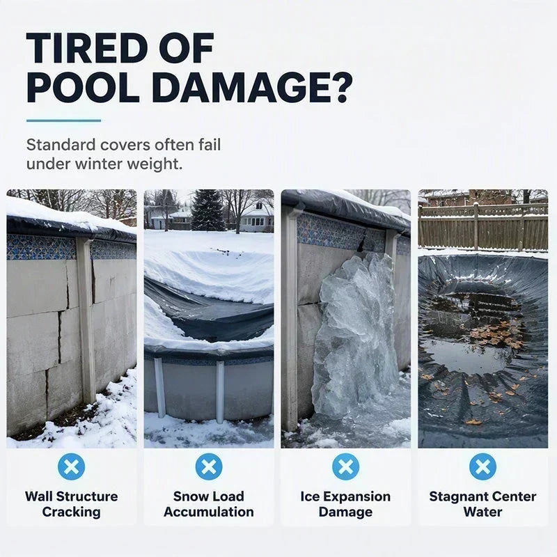 ❄️🏊 Laat je zwembad veilig de winter door – dit ronde luchtkussen verdeelt ijsdruk en voorkomt vorstschade.