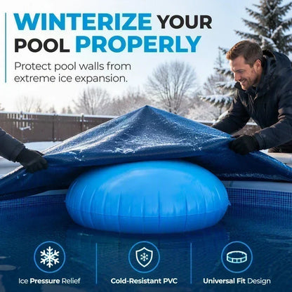 ❄️🏊 Laat je zwembad veilig de winter door – dit ronde luchtkussen verdeelt ijsdruk en voorkomt vorstschade.