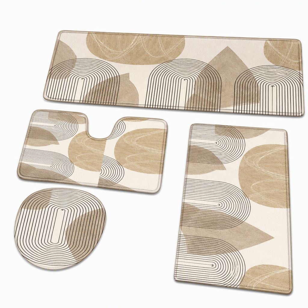 🛁 50% KORTING! ✨ Badmat in Scandinavische stijl van imitatiekasjmier – ultrazachte microvezel met hoge dichtheid, directe droogabsorptie en versterkte randen – luxueus comfort voor je badkamer 🚿