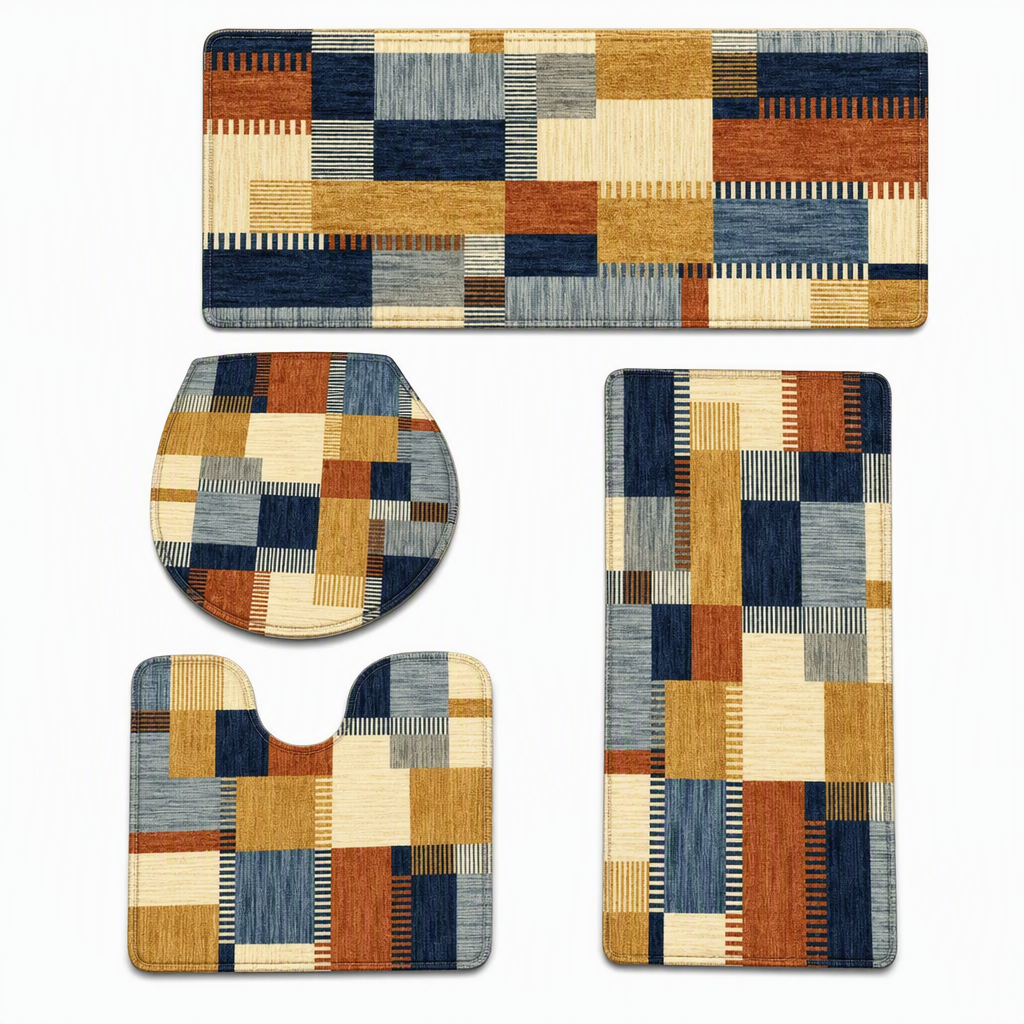 🛁 50% KORTING! ✨ Badmat in Scandinavische stijl van imitatiekasjmier – ultrazachte microvezel met hoge dichtheid, directe droogabsorptie en versterkte randen – luxueus comfort voor je badkamer 🚿