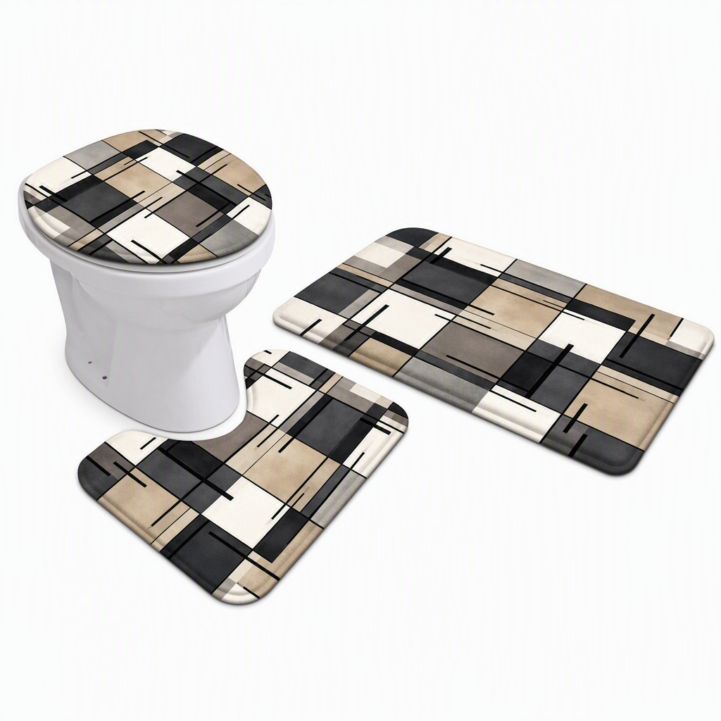 🛁 50% KORTING! ✨ Badmat in Scandinavische stijl van imitatiekasjmier – ultrazachte microvezel met hoge dichtheid, directe droogabsorptie en versterkte randen – luxueus comfort voor je badkamer 🚿