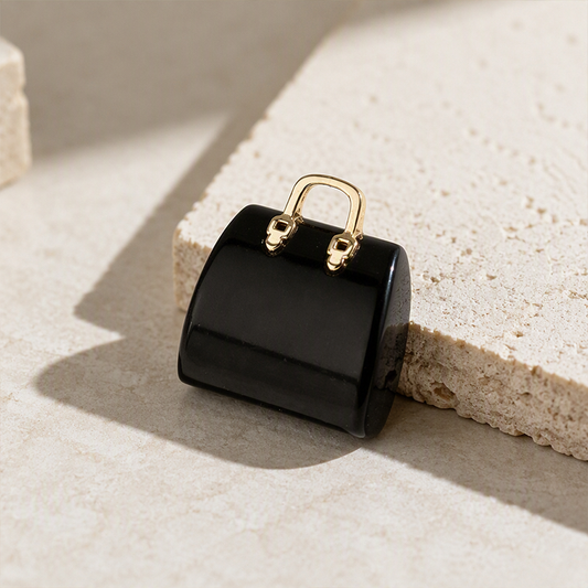 ⏳🔥TIJDELIJKE AANBIEDING: 50% KORTING! ⏰Miniatuur elegant stenen handtas-ornament