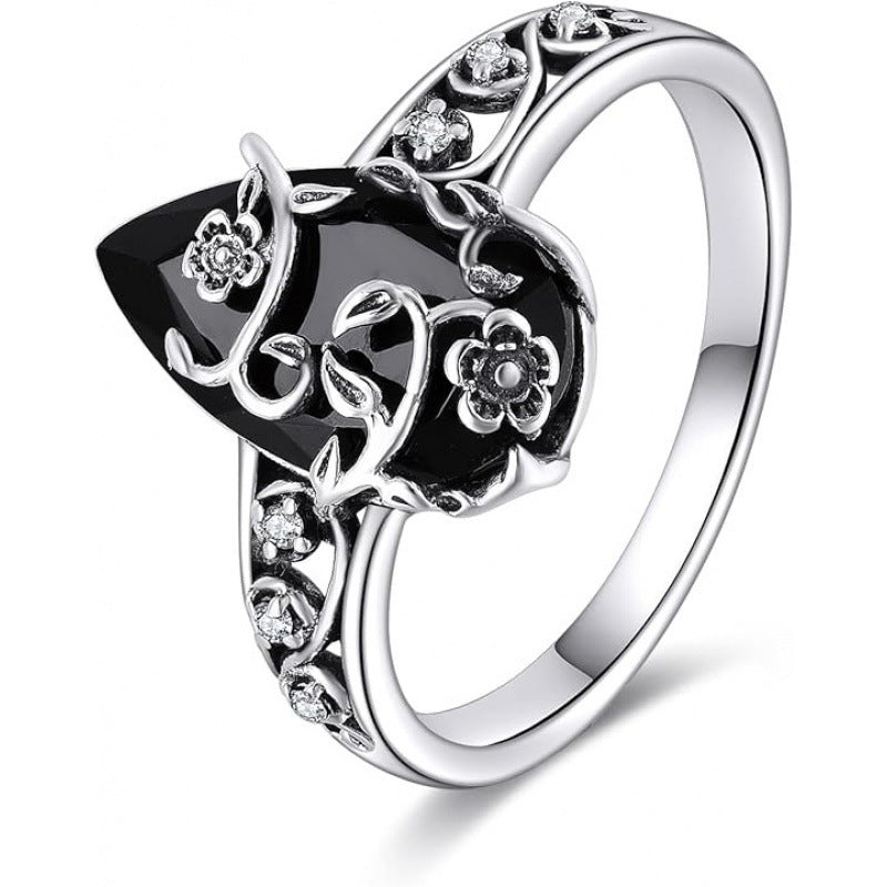 ✨Bohemien-achtige vintage ring met bloemenrankmotief