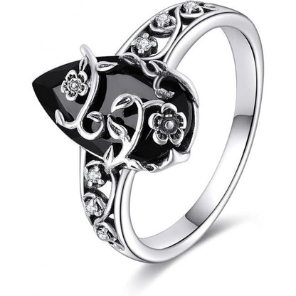 ✨Bohemien-achtige vintage ring met bloemenrankmotief