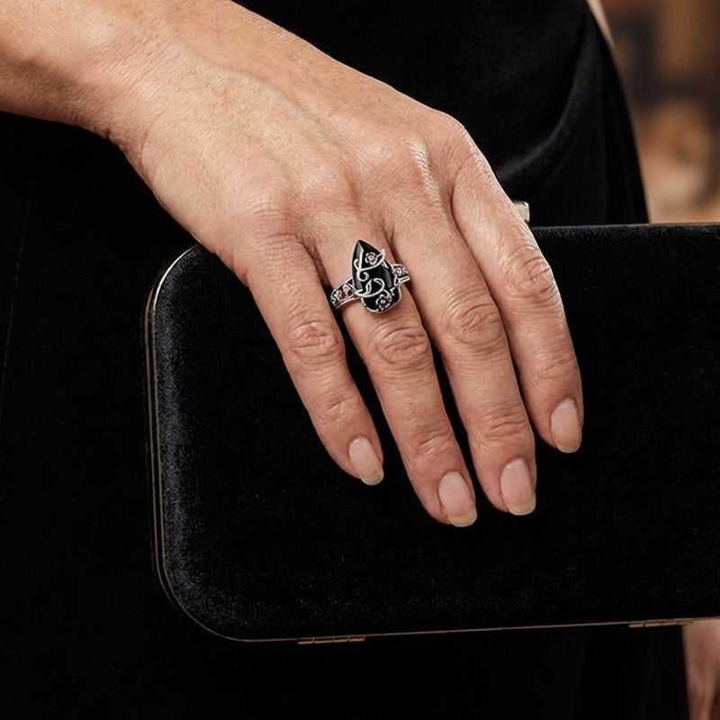 ✨Bohemien-achtige vintage ring met bloemenrankmotief