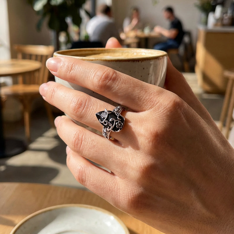 ✨Bohemien-achtige vintage ring met bloemenrankmotief