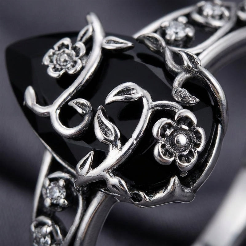 ✨Bohemien-achtige vintage ring met bloemenrankmotief