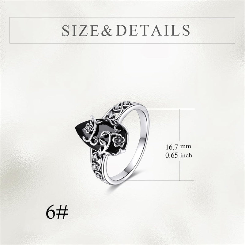 ✨Bohemien-achtige vintage ring met bloemenrankmotief
