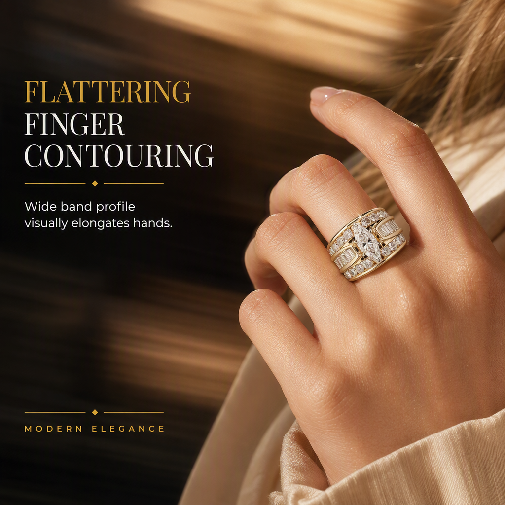 💍✨ Verlovingsring met marquise-slijpsel – verguld en met schitterende zirkonia’s ✨