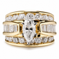💍✨ Verlovingsring met marquise-slijpsel – verguld en met schitterende zirkonia’s ✨