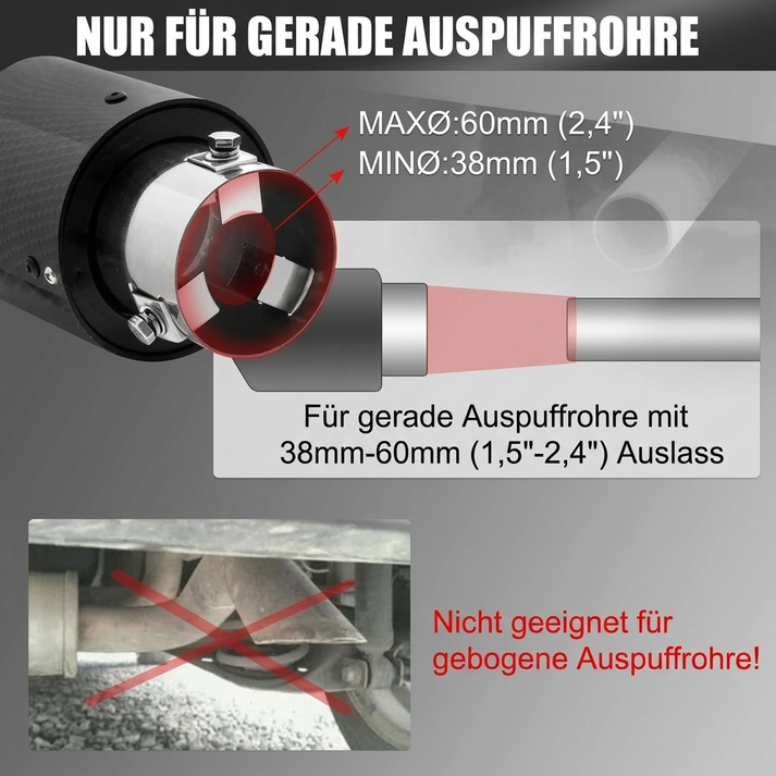 🔥Universele LED-uitlaatpijp voor auto's