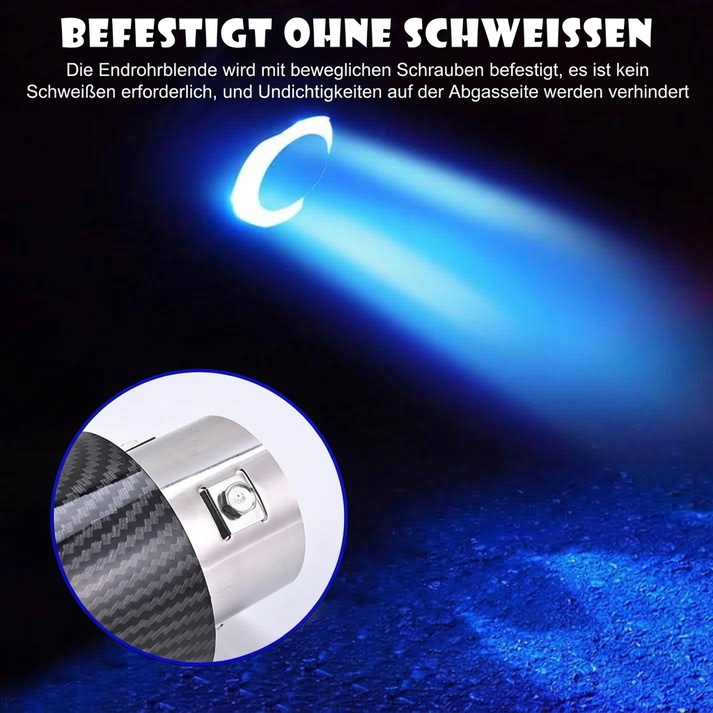 🔥Universele LED-uitlaatpijp voor auto's