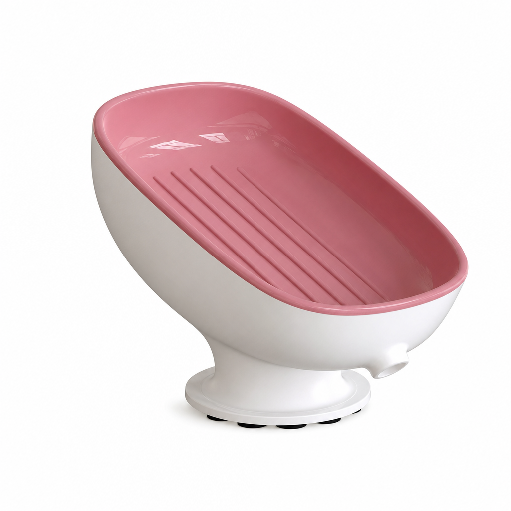 🧼✨Tweelaags zeepbakje voor aan de muur, zelflozende zeephouder met zuignap🚿