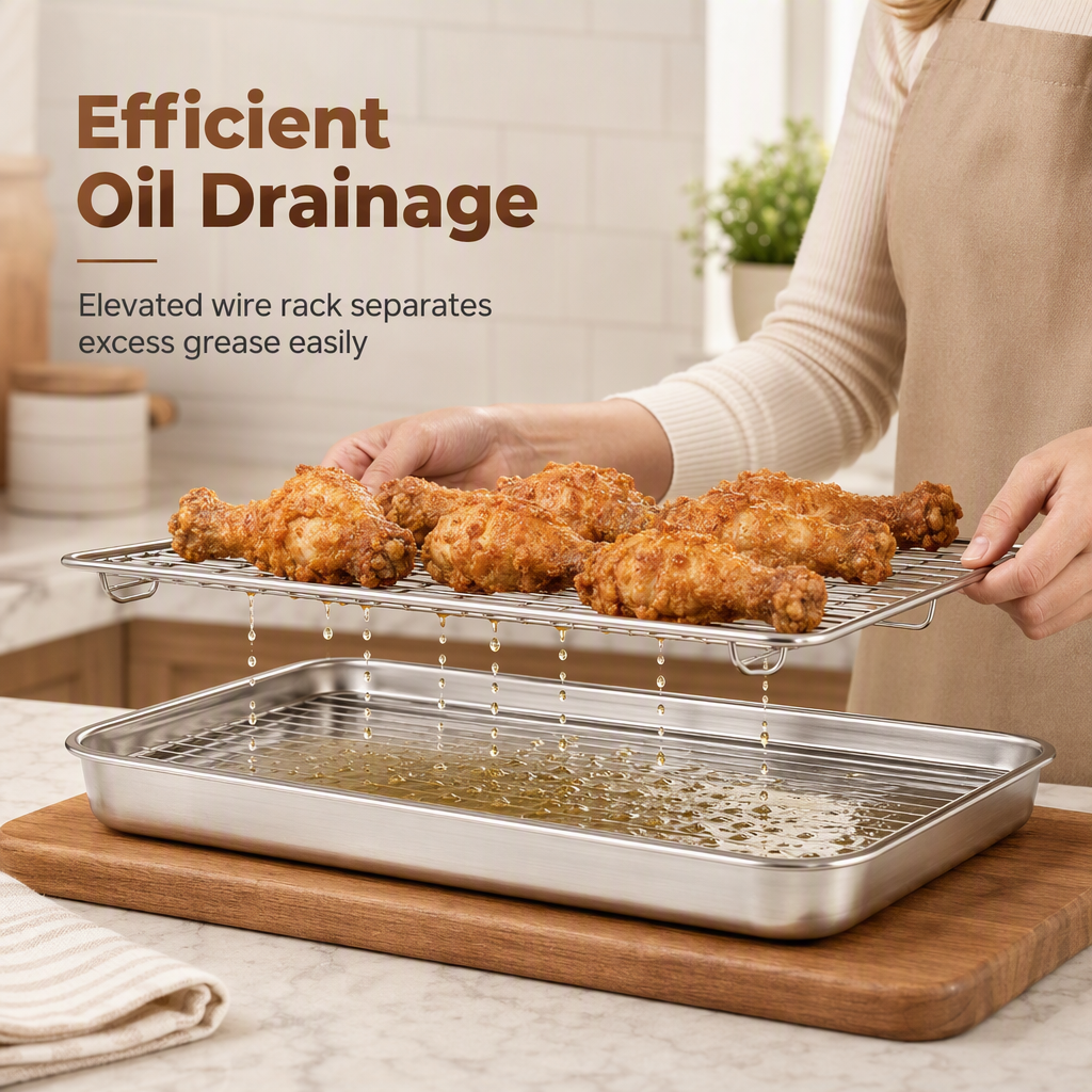 🍪🍳 Multi-Purpose Oven Essential — Bake, Roast & Cool in One Set 🔥