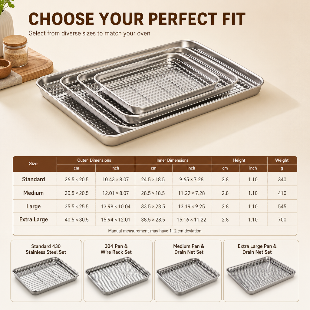 🍪🍳 Multi-Purpose Oven Essential — Bake, Roast & Cool in One Set 🔥