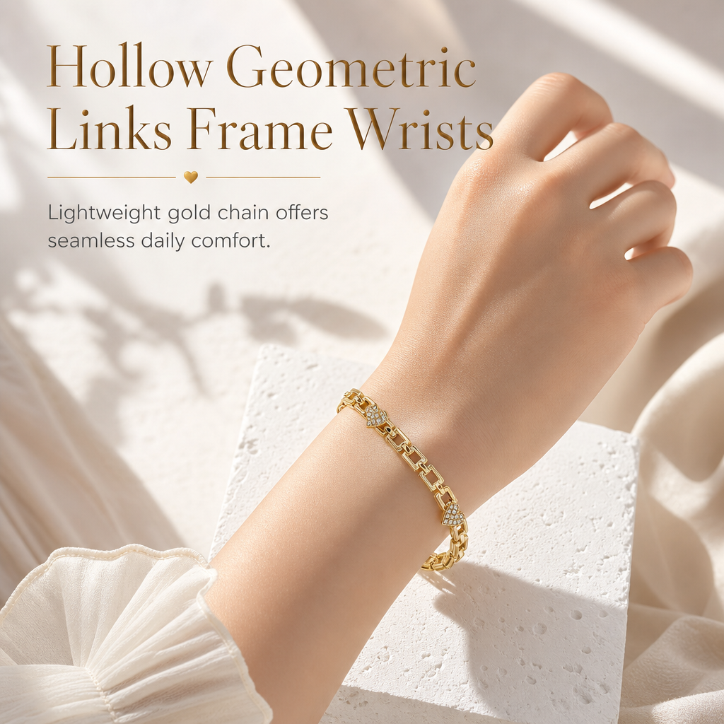 ✨Rhinestone Hart Armband | Goldplated Sluiting | Lichtgewicht 💛✨