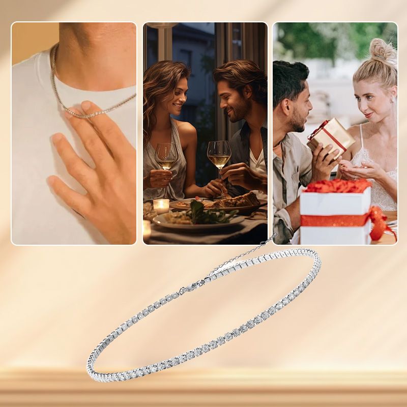✨Luxe tennis-ketting met zirkonia📿