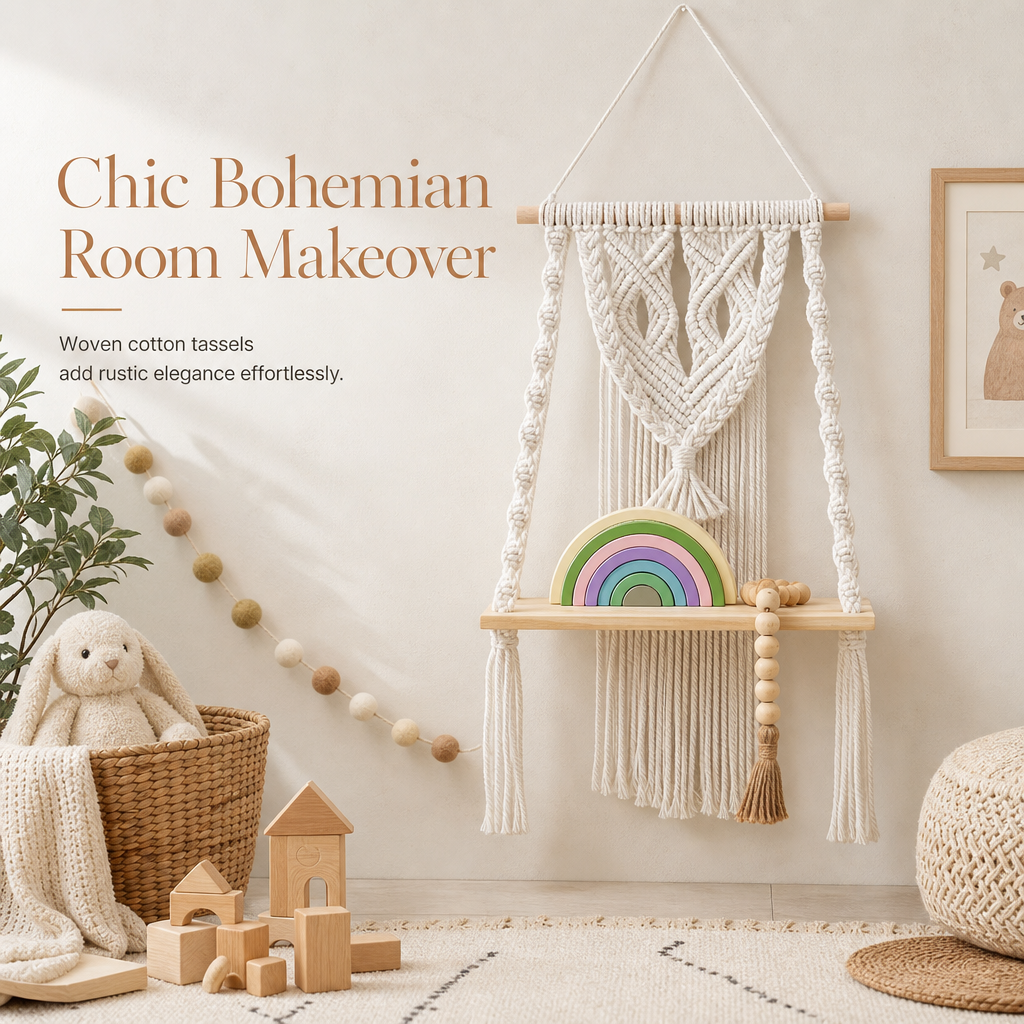 ⏳ 50% KORTING! ⏰Bohemian Handgeweven Wandplank🌿