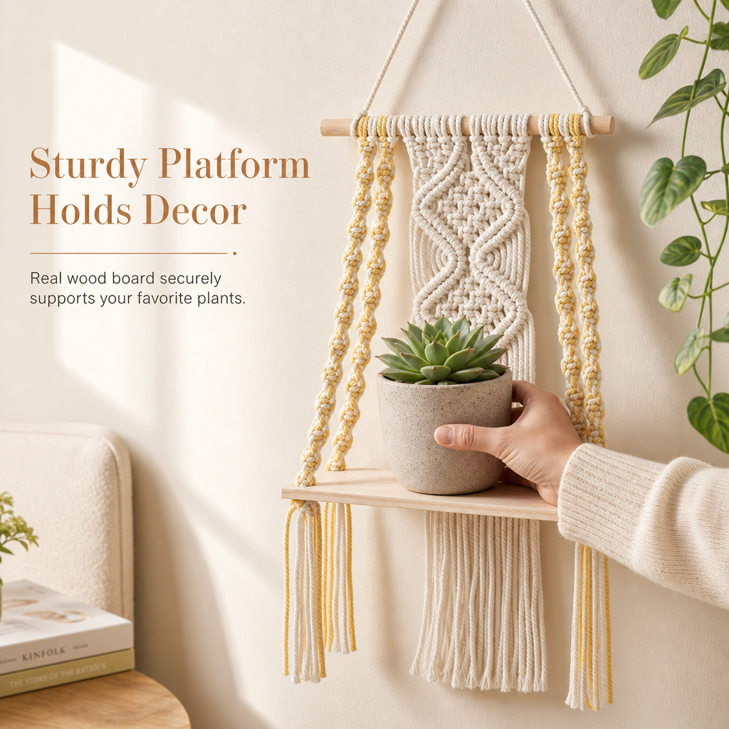 ⏳ 50% KORTING! ⏰Bohemian Handgeweven Wandplank🌿
