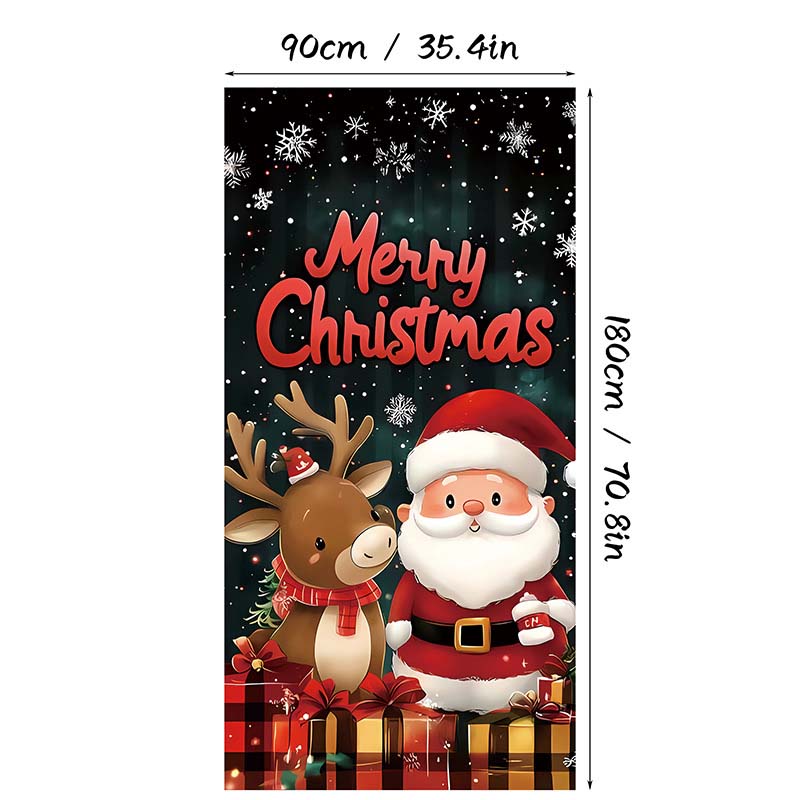 🎄Kerstdeurversiering met Santa, sneeuwpoppen en kerstbomen