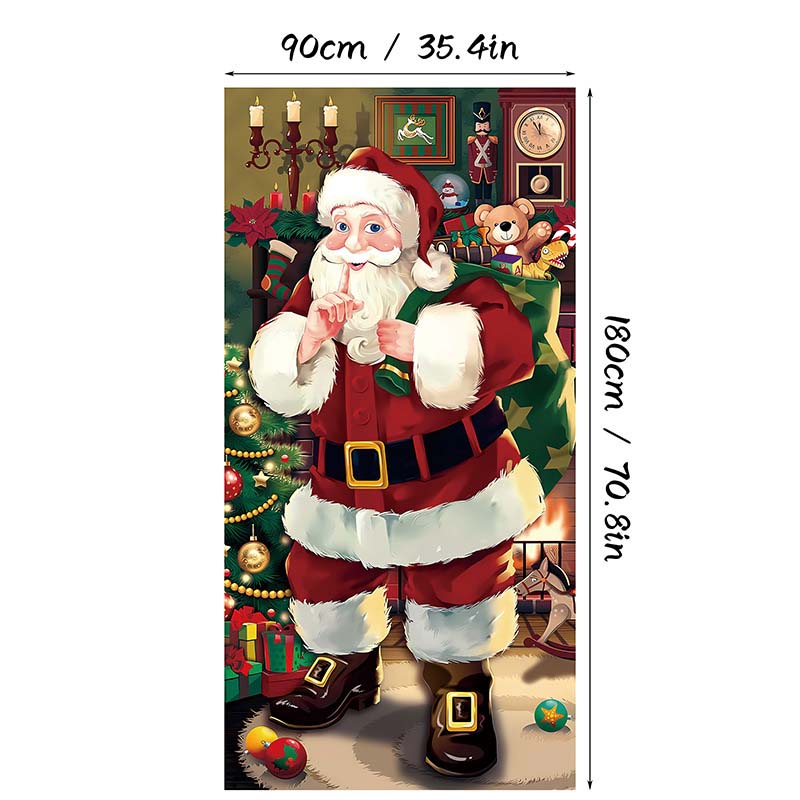 🎄Kerstdeurversiering met Santa, sneeuwpoppen en kerstbomen