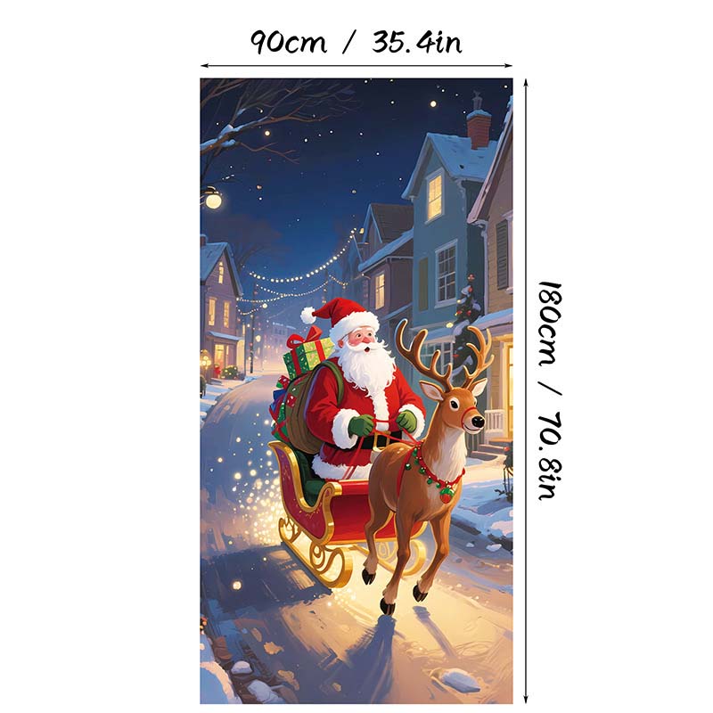 🎄Kerstdeurversiering met Santa, sneeuwpoppen en kerstbomen