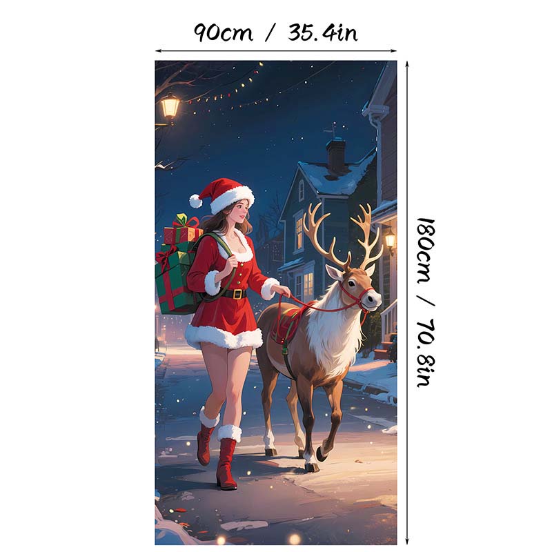🎄Kerstdeurversiering met Santa, sneeuwpoppen en kerstbomen