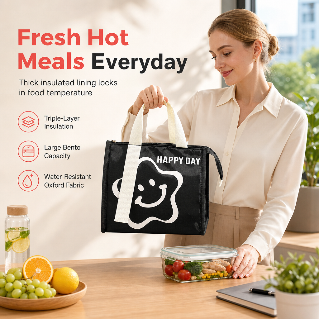 🥗Geïsoleerde lunchtas met dikkere wanden
