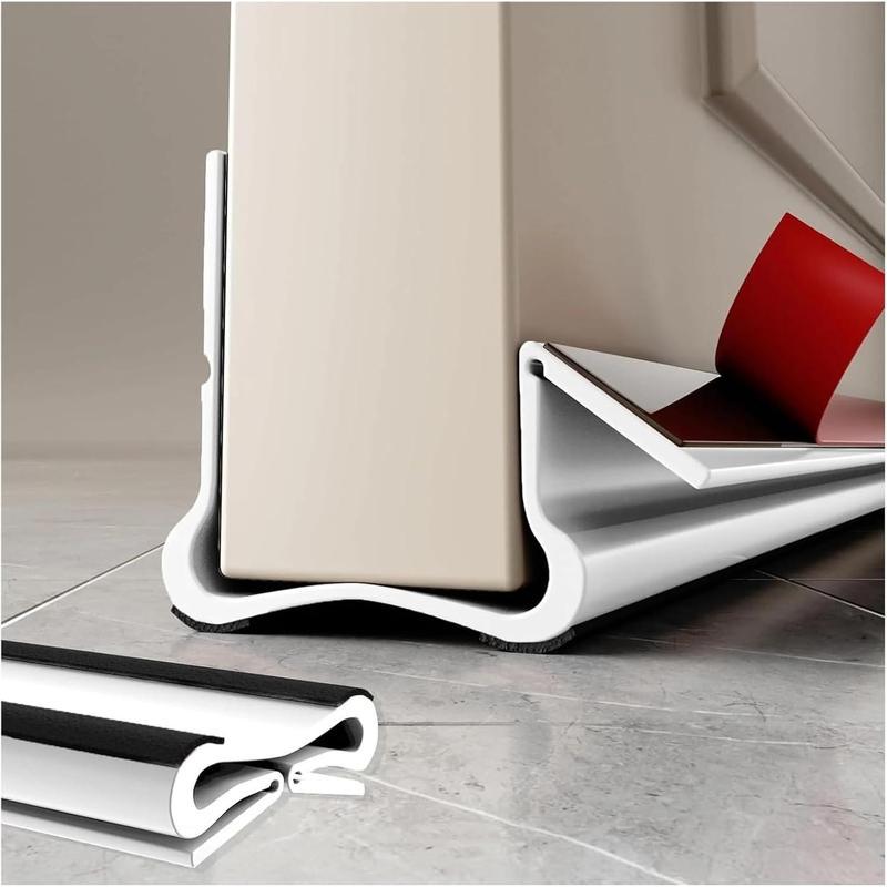 🚪 Drievoudig afdichtende tochtstopper voor onder de deur – zelfklevende PVC-tochtstrip voor de onderkant van binnendeuren | geluidsreductie, energiebesparing en bescherming tegen motten, schimmel & vocht.