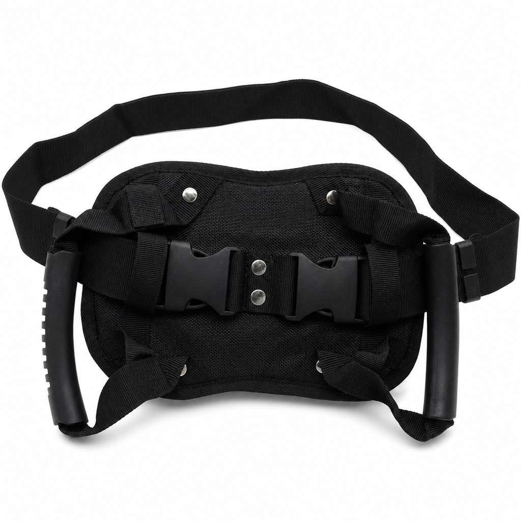 🏍️ Passagiersgreep: nylon met hoge treksterkte, ergonomische handgreep, verstelbare heupriem, voor motorfietsen